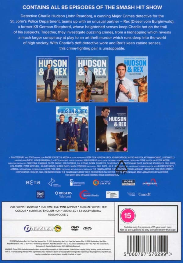 Hudson & Rex Seasons 1-5 (2019-2023) (DVD)