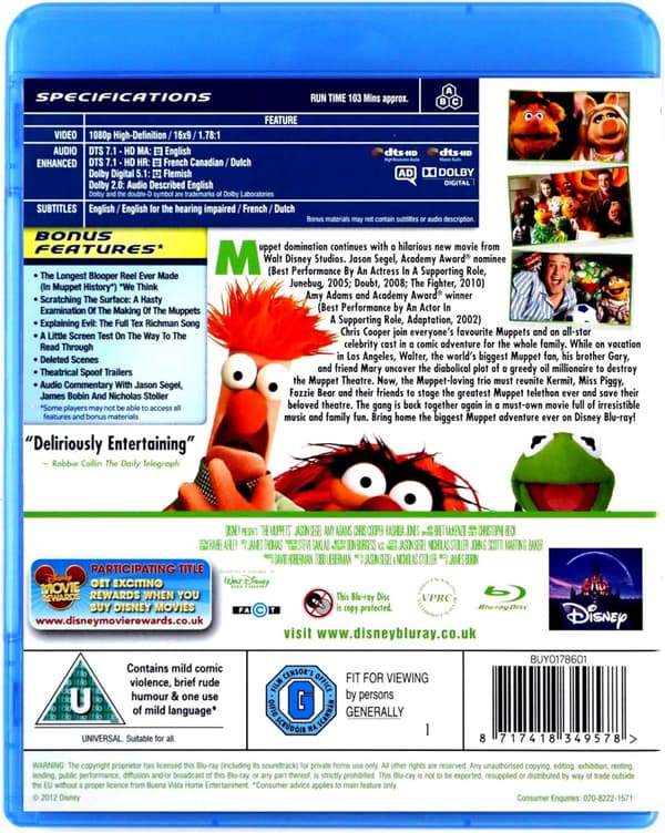 The Muppets (2011) (Blu-Ray)