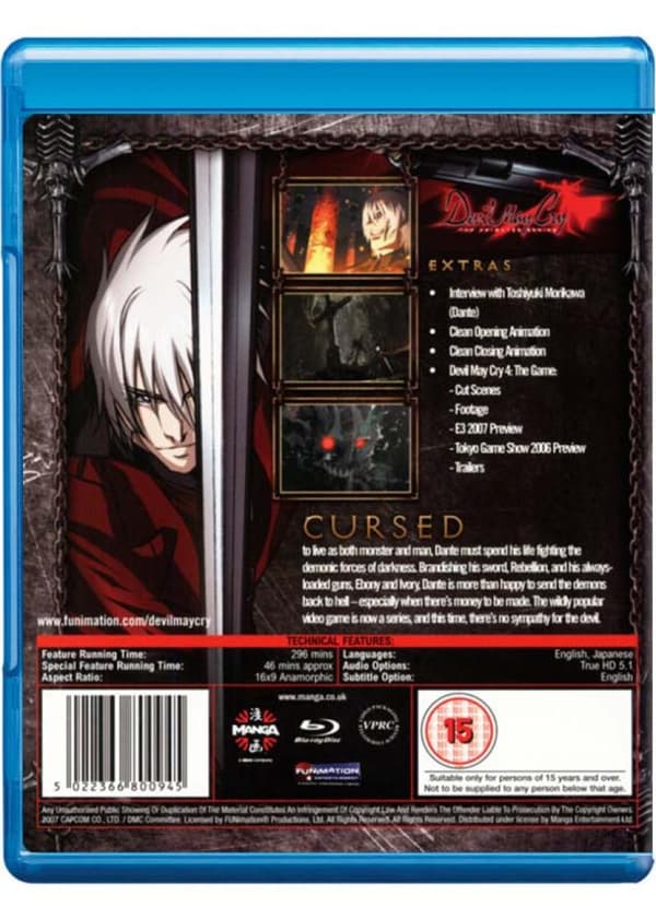 Devil May Cry: The Animated Series (2007) Mini Series (Blu-Ray)
