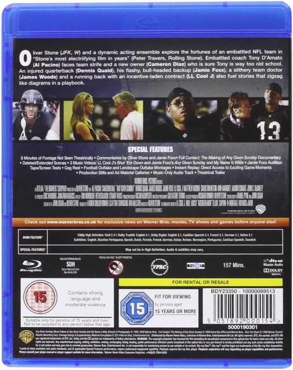 Any Given Sunday (1999) (Blu-Ray)