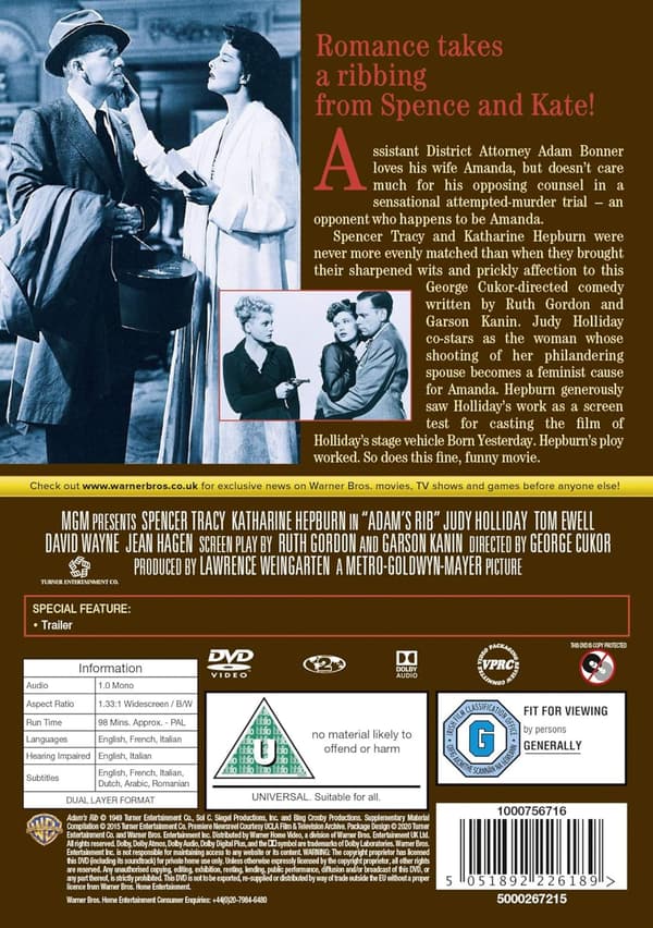 Adams Rib (1949) (DVD)