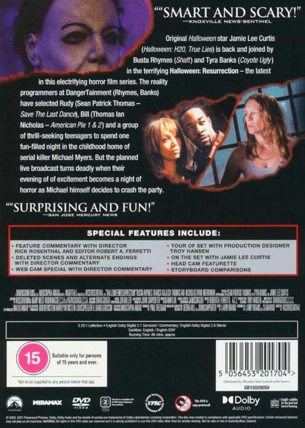 Halloween 7: Resurrection (2002) (DVD)