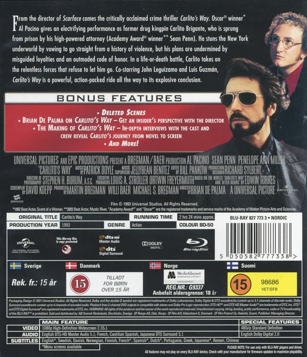 Carlitos Way (1993) (Blu-Ray)