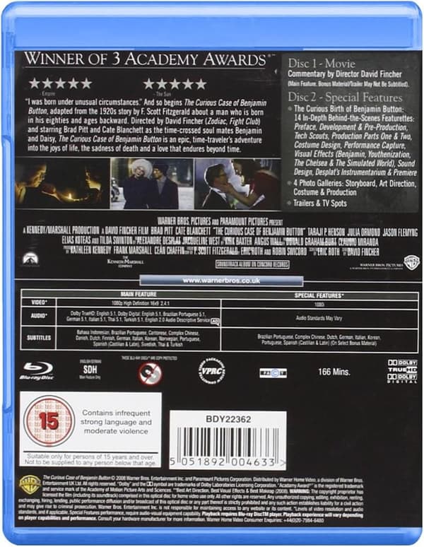 The Curious Case of Benjamin Button (2008) (Blu-Ray)