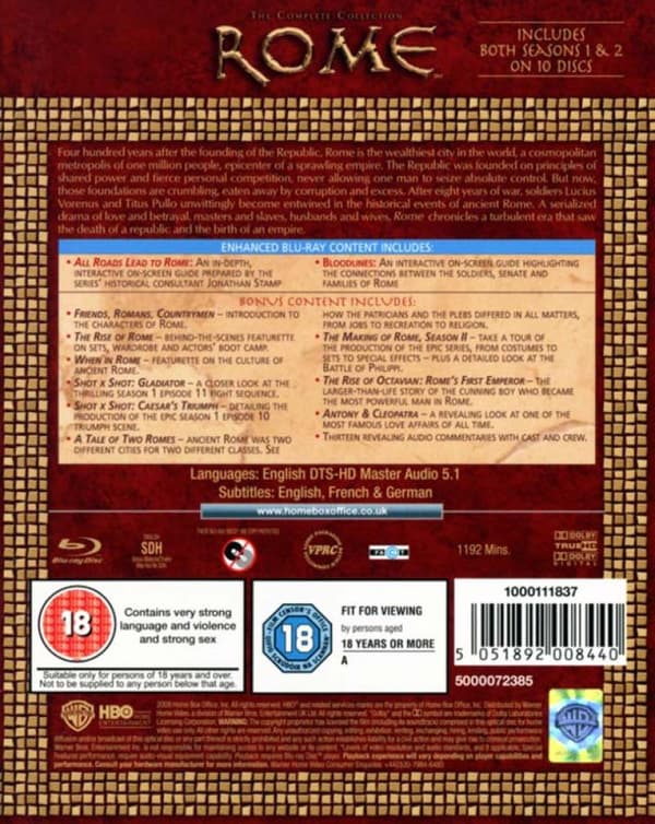 Rome The Complete Series (2005-2007) (Blu-Ray)