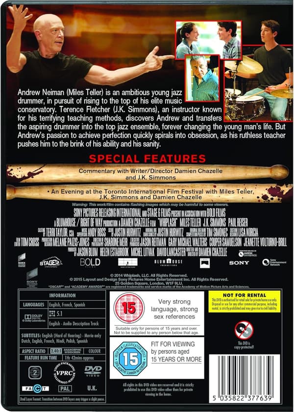 Whiplash (2014) (DVD)