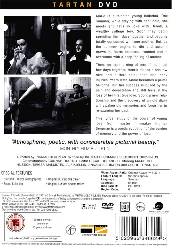 Sommarlek (1951) / Summer Interlude (DVD)