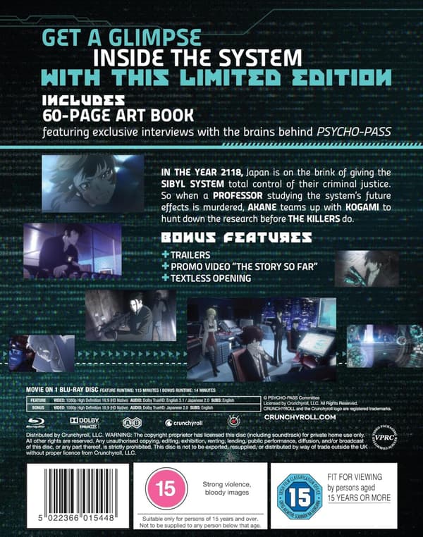Psycho-Pass: Providence (2023) (Blu-Ray) Limited Edition