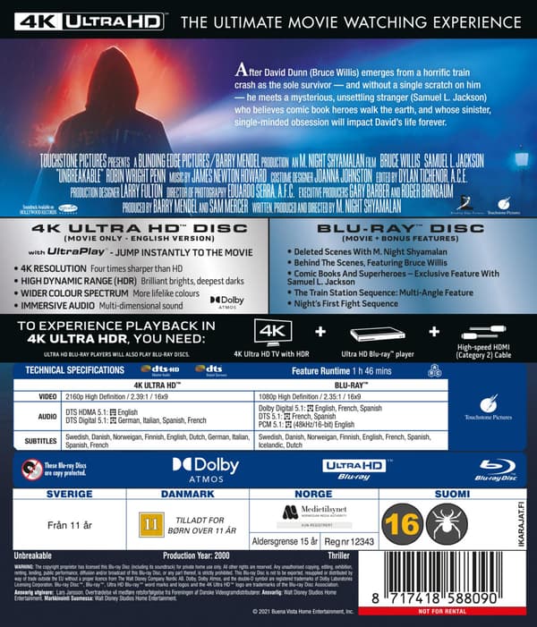 Unbreakable (2000) (4K UHD)