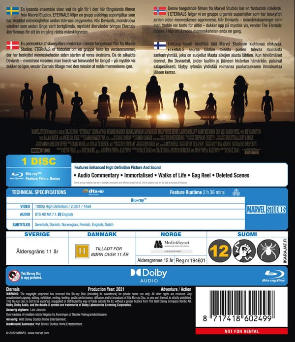 Eternals (2021) (Blu-Ray)