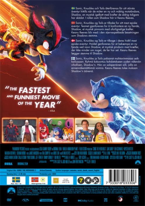 Sonic the Hedgehog 3 (2024) (DVD)