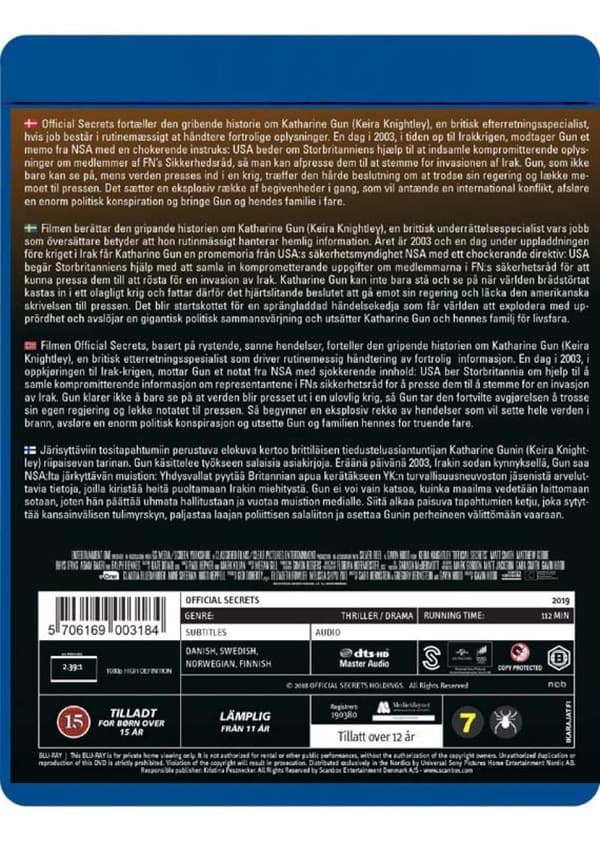 Official Secrets (2019) (Blu-Ray)