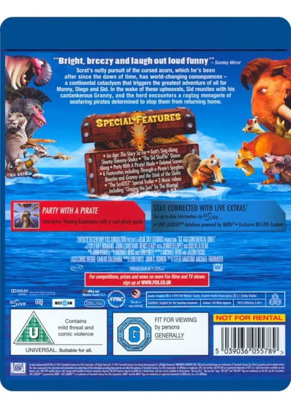 Ice Age 4: Continental Drift (2012) (Blu-Ray)