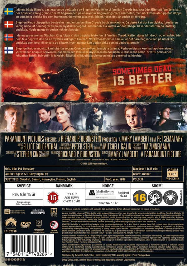 Pet Sematary (1989) (DVD)