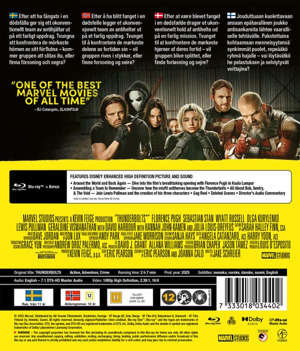 Thunderbolts (2025) Blu-Ray (svensk text)