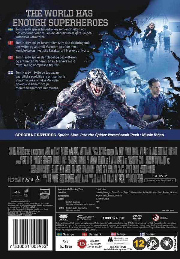 Venom (2018) (DVD)