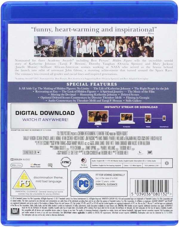 Hidden Figures (2016) (Blu-Ray)