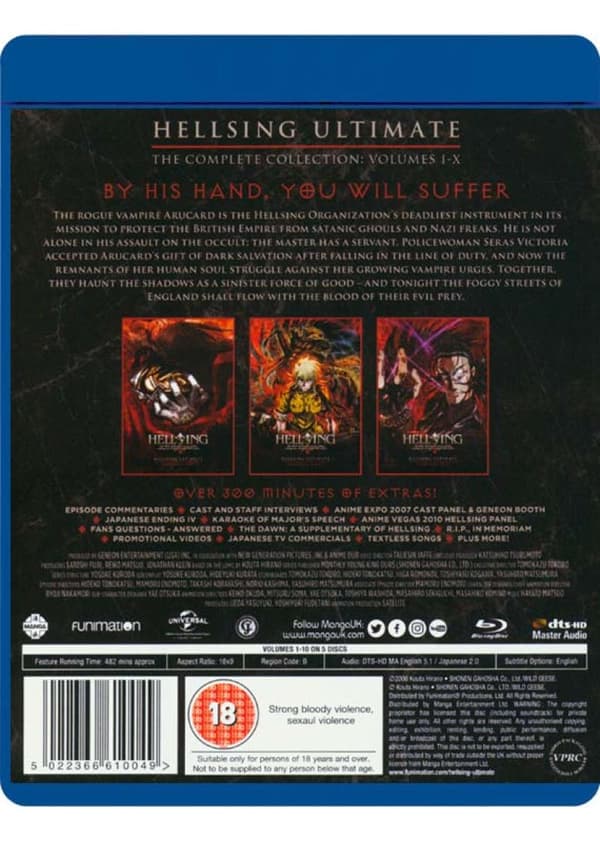 Hellsing Ultimate The Complete Collection: Volumes 1-10 (2006-2012) (Blu-Ray)