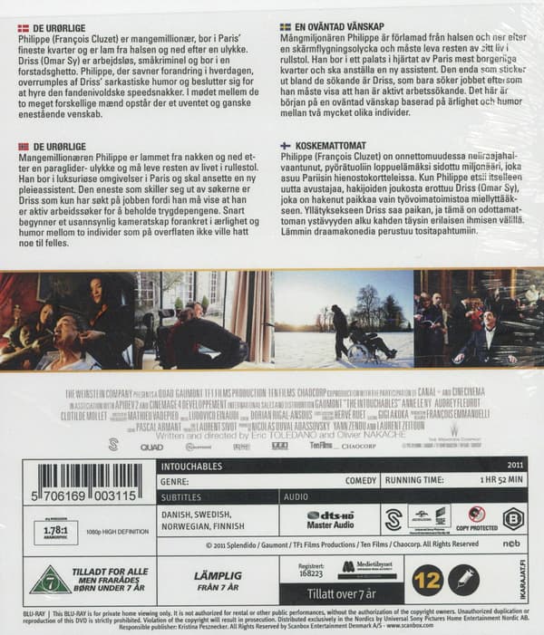 The Intouchables (2011) Blu-Ray (svensk text)