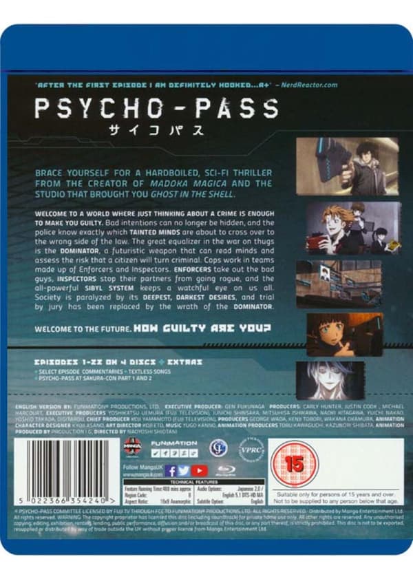Psycho-Pass Season 1 (2012-2013) (Blu-Ray)