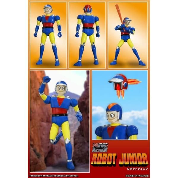ROBOT JUNIOR FIGUR DE METALL ACTION ROBOT JUNIOR 15 CM EVOLUTION LEKSAK
