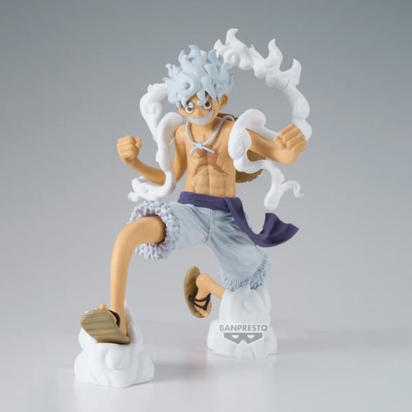 Figur - BANPRESTO - Luffy Gear 5 - 21 cm - Matt målad PVC - Dynamisk pose