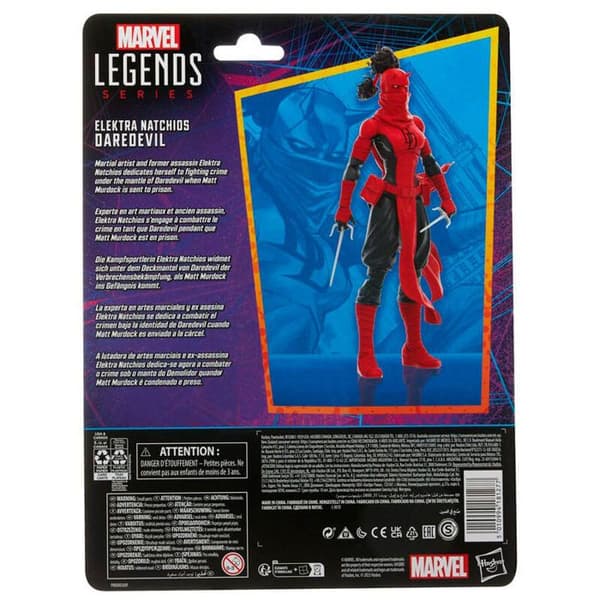 Hasbro - Spider-Man Marvel Legends Retro Collection - Elektra Natchios Daredevil Figur 15 cm