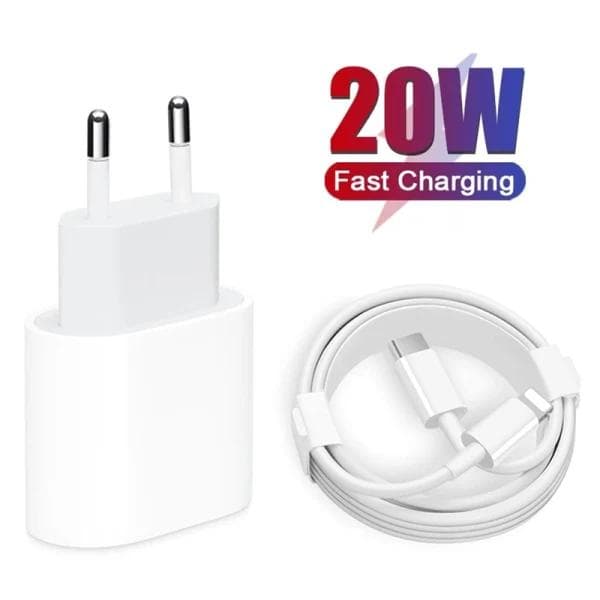20W Hurtigoplader + 2M Kabel USB-C / Lightning