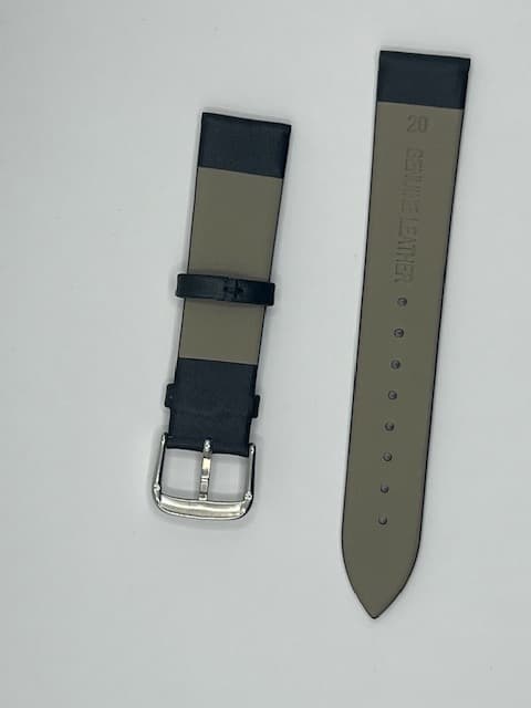 Klockarmband svart 20mm (ss)