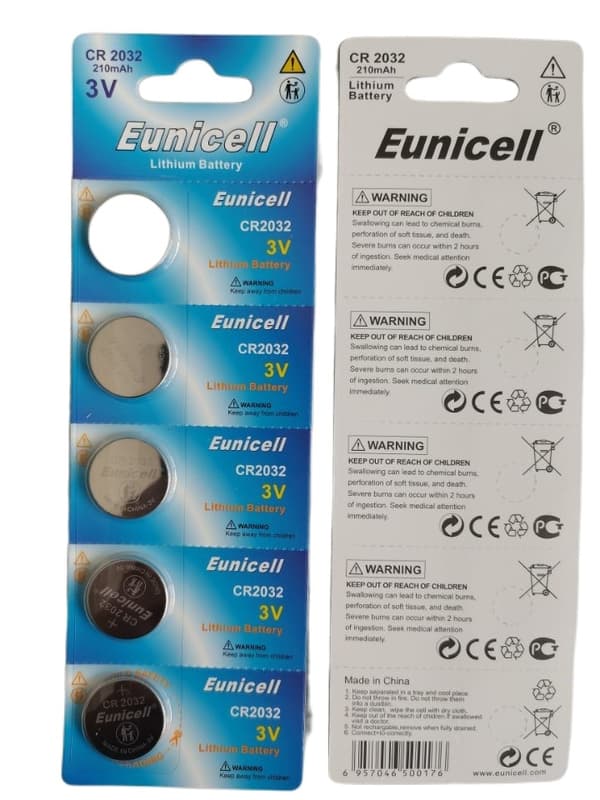 CR 2032 Lithium 5-pak Eunicell