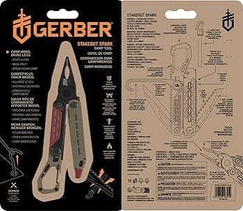 GERBER STAKEOUT SPARK CAMP TOOL Coyote Brown, Gerber multiverktyg med eldstål
