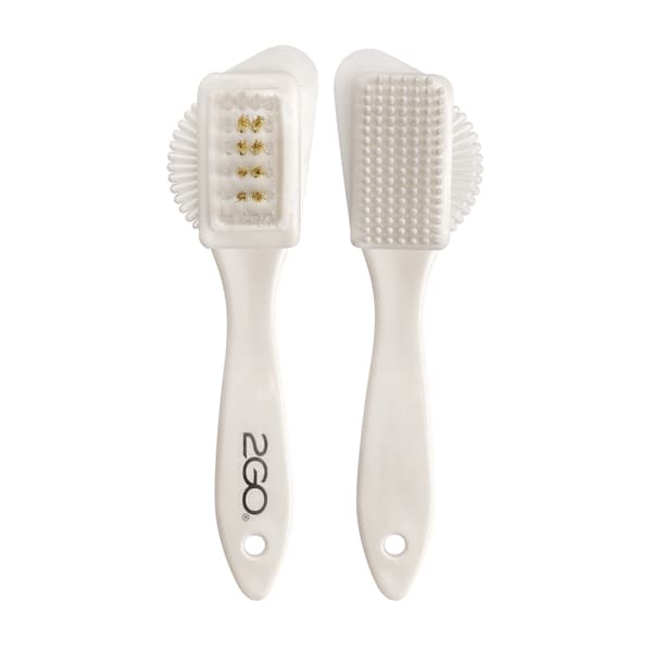 2GO SUEDE BRUSH, mockaborste gummi och mässing