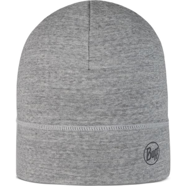 BUFF LIGHTWEIGHT MERINO WOOL BEANIE Solid Light Grey, tunn mössa merinoull