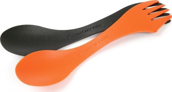 LIGHT MY FIRE SPORK MEDIUM BIO 2-PACK Black/Orange
