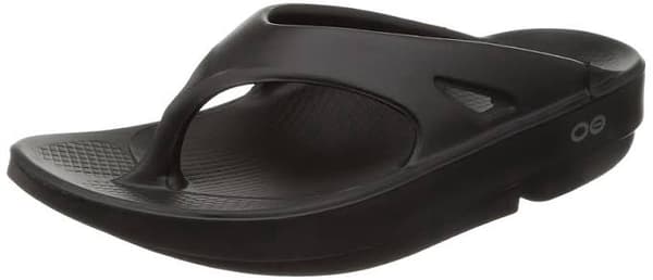 OOFOS OORIGINAL THONG Black 45, Oofos flipflops återhämtning