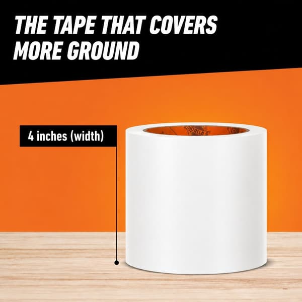GORILLA WATERPROOF PATCH & SEAL TAPE WHITE 100 MM x 3 M