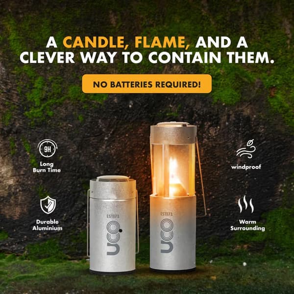 UCO ORIGINAL CANDLE LANTERN Raw Aluminium