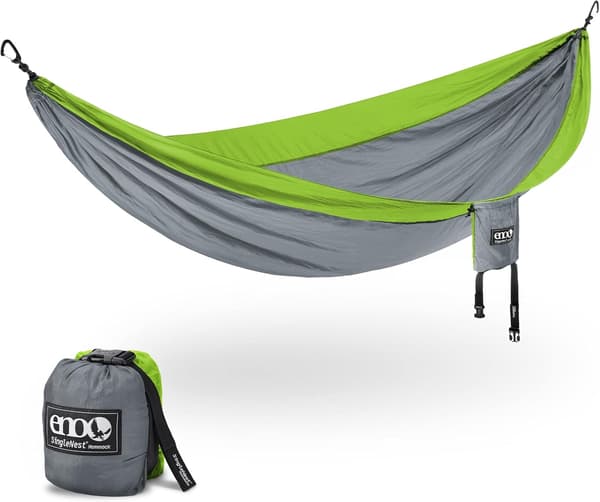 ENO SINGLENEST HAMMOCK Grey/Chartreuse​, Eno hängmatta