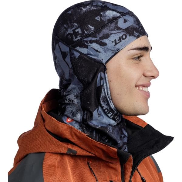 BUFF THERMONET HINGED BALACLAVA Graphite, balaclava primaloft