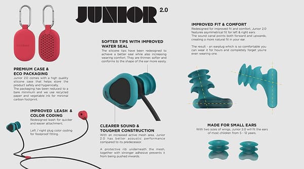SURF EARS 3.0 JUNIOR,  öronplugg för vattensporter