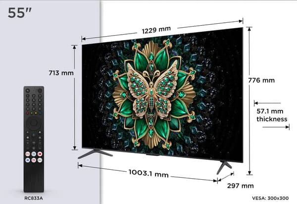 TCL 55\" C6K 4K QD Mini LED Google TV