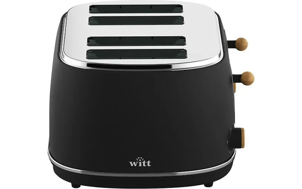 Witt Premium træbrødrister til fire skiver, sort