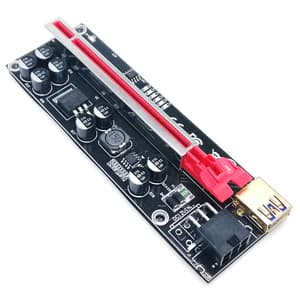 3-pak PCI-E PCIE Riser 010S Plus Guld USB 3.0 1X til 16X 6PIN