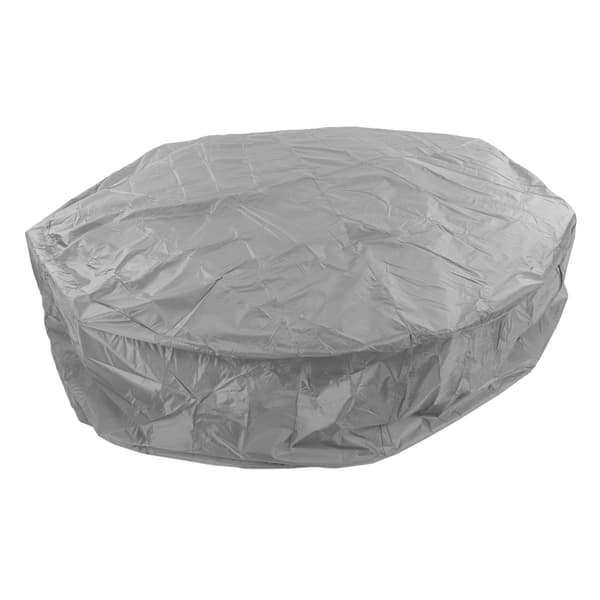 Utomhus Rund Badtunna Skyddsöverdrag 190 Silver Polyester Taft Vattentät 190x30cm Grå