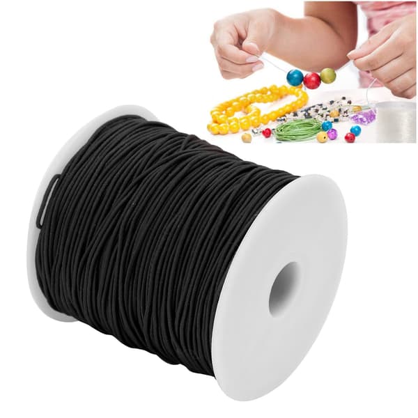 Sort elastisk tråd DIY perletråd perlesnor til armbånd smykkefremstilling håndværk