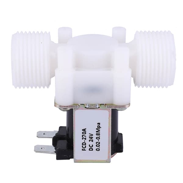 G3/4\" NC Plast Elektrisk Magnetventil, Vandindløbsventil, DC24V, Normalt Lukket
