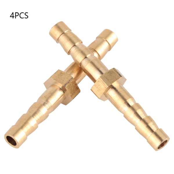 4 stk 4--4mm Messing Fitting Slange Barb Hale Reducer Reducerende Prop Forbinder