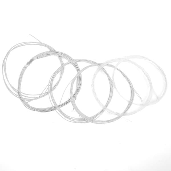 6PCS Oudsträngar Kit 1G 2D 3A 4E 5B 6F Nylon Silverpläterad Kopparlegering Reserv