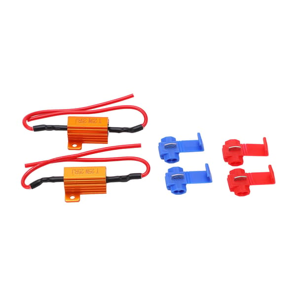 2 sæt 25W 25Ω LED Modstandsafkoder Anti-korruption Holdbar Belastningsindikator Modstand
