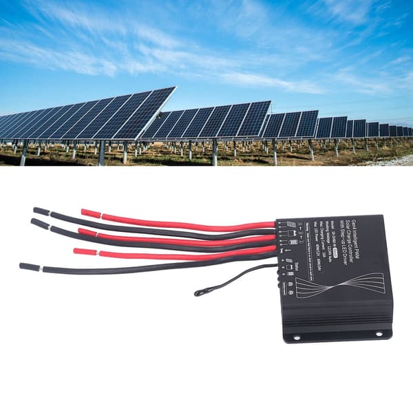 Solar ladecontroller 12V 24V PWM batteriopladningsregulator med LED-stepperdriver